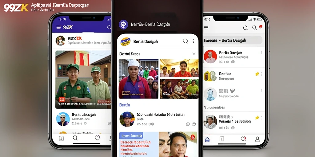 Tampilan antarmuka aplikasi 99ZK yang modern dan informatif.