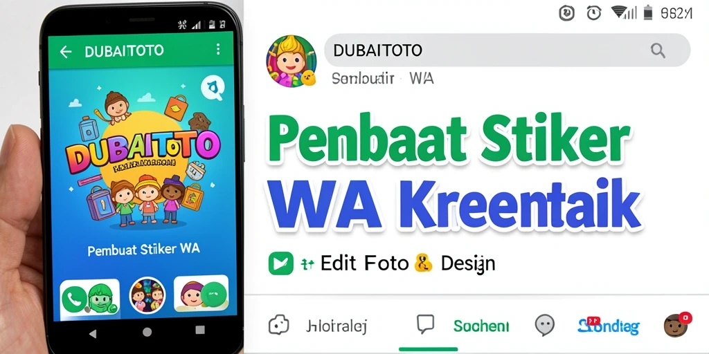 Antarmuka DUBAITOTO saat membuat stiker WhatsApp yang kreatif.