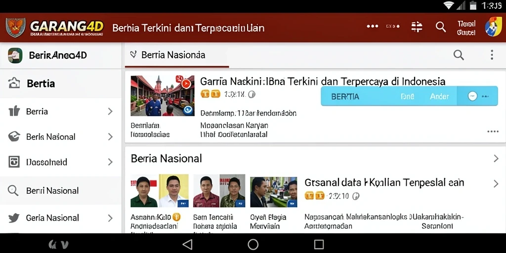 Tampilan antarmuka pengguna GARANG4D yang sederhana dan informatif.