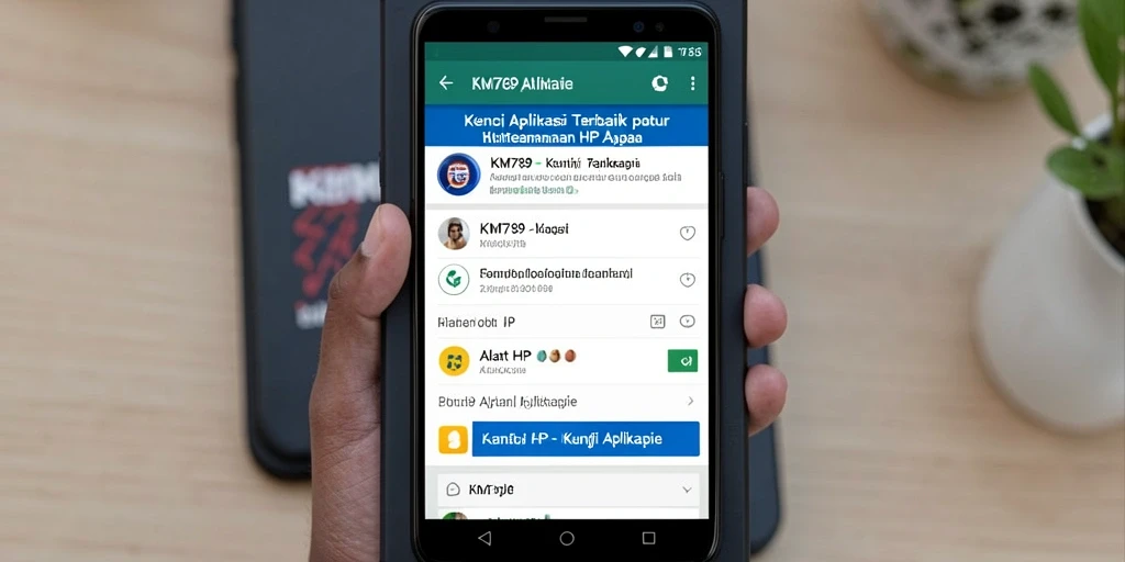 Antarmuka KM789 dengan fitur penguncian aplikasi yang jelas dan mudah digunakan.