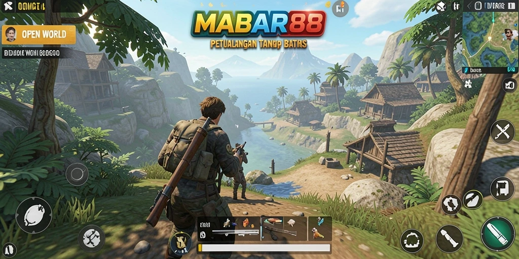 Antarmuka permainan MABAR88 yang menarik dalam mode Open World.