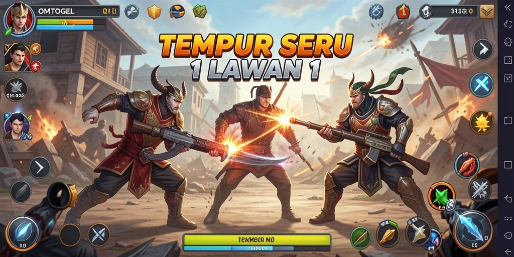 Screenshot gameplay 1 Lawan 1 OMTOGEL yang mendebarkan.