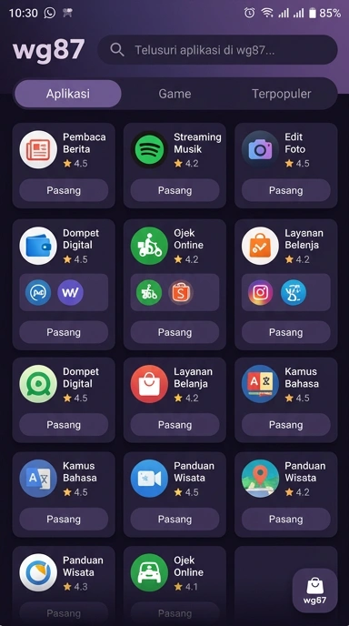 wg87 - Rekomendasi Aplikasi Populer & Kanal Uji Terbaik Indonesia